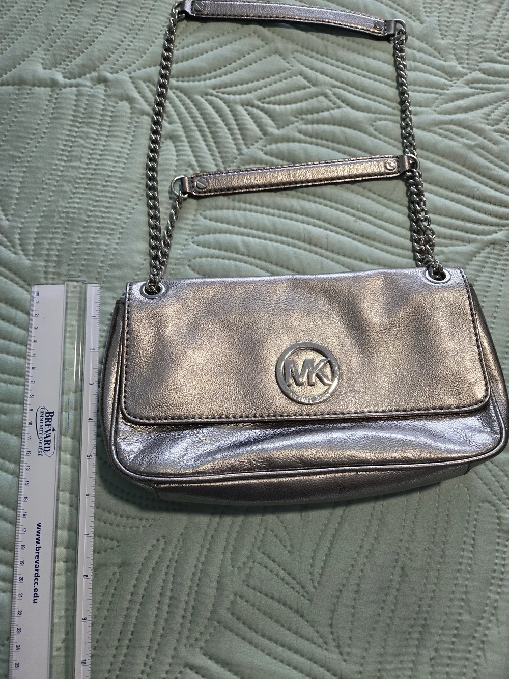 Michael Kors Silver Chain-Handle Shoulder Bag - Picture 2 of 4